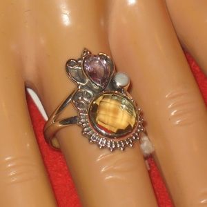 SILVER GEMSTONE  RING